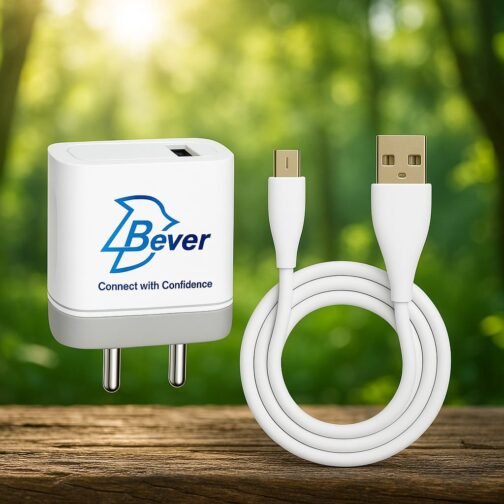 Bever BT-Regular 12W USB Wall Charger with Micro USB Cable, White - Image 2
