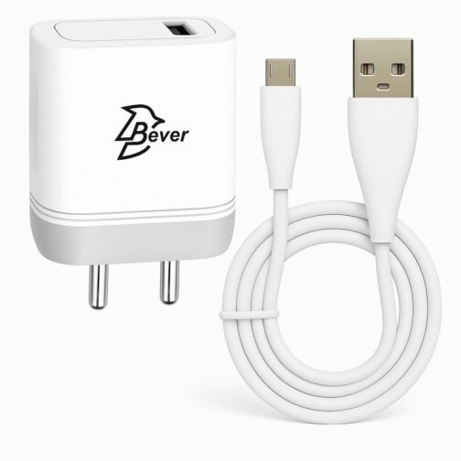 Bever BT-Regular 12W USB Wall Charger with Micro USB Cable, White