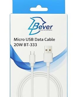 Bever BT-333,USB Data Cable, White, USB-A to Micro-USB